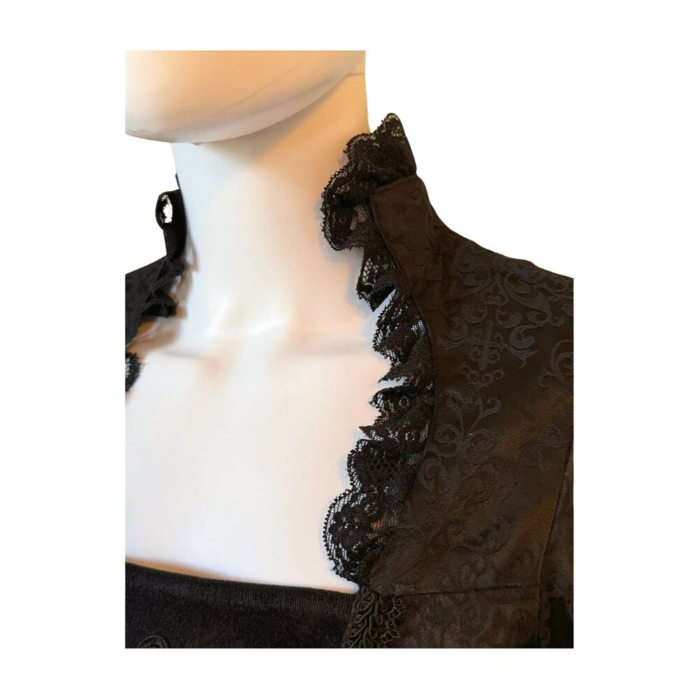 Killstar Velvet Gothic Halter Corset Skater Dress - Picture 2 of 12